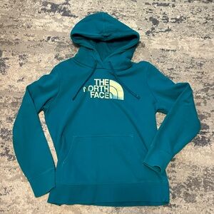 The North Face Women’s Teal Pullover Hoodie L | Metallic Gold Logo